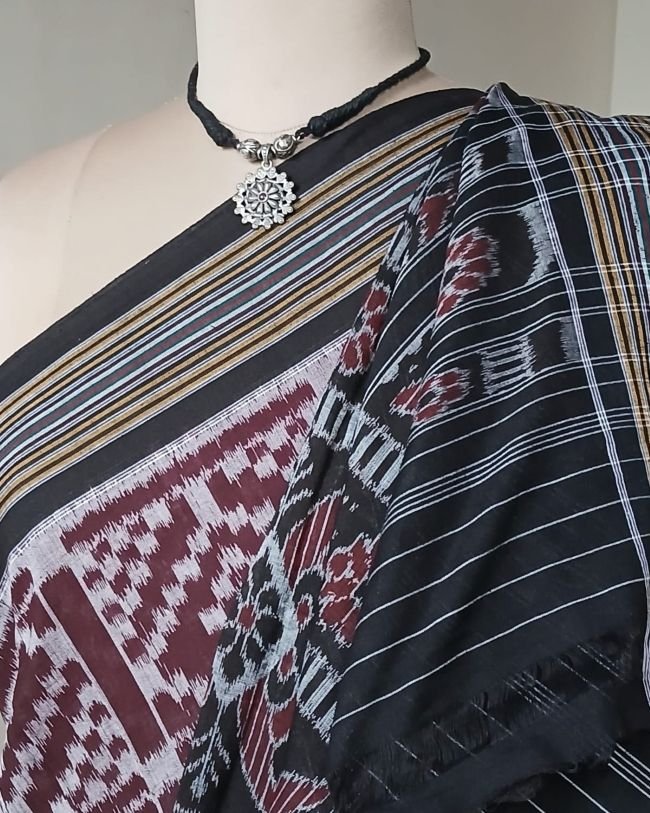 Nuapatna Single Ikat Saree - (NSIS0015) - Image 6