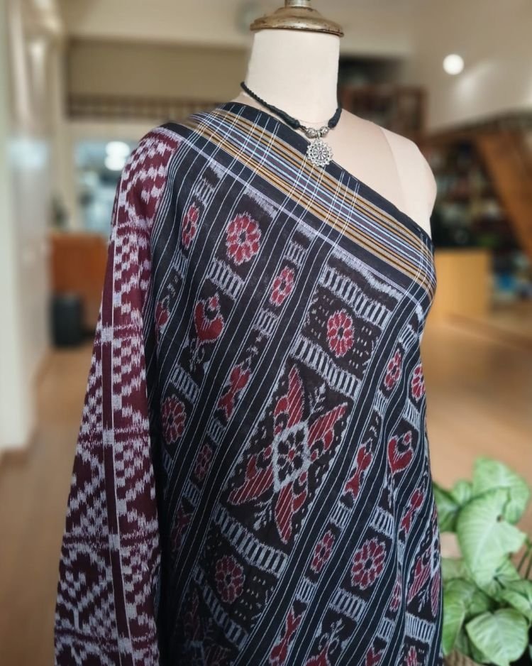 Nuapatna Single Ikat Saree - (NSIS0015) - Image 9