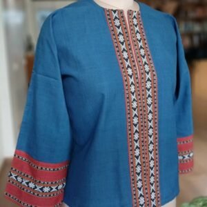 Natural Dyed Handspun and Handwoven Cotton Shrug - (NDCS0001)