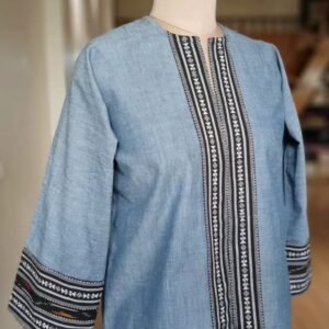 Natural Dyed Handspun and Handwoven Cotton Shrug - (NDCS0003)