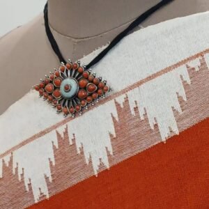 Turquoise and Coral Pendant - (TSCP0001)