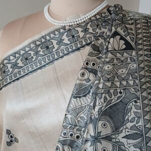 Madhubani on Tussar Silk – (MADT0033)
