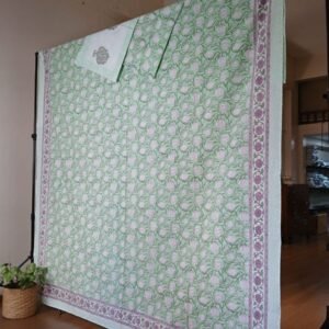 Blockprint Double Bedsheet with matching pillowcases – (DBST0012)