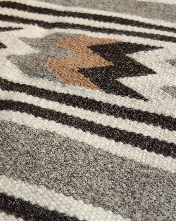 Kharad Dhurrie from Kutch with Geometric Motifs- (KDKM0001) - Image 3