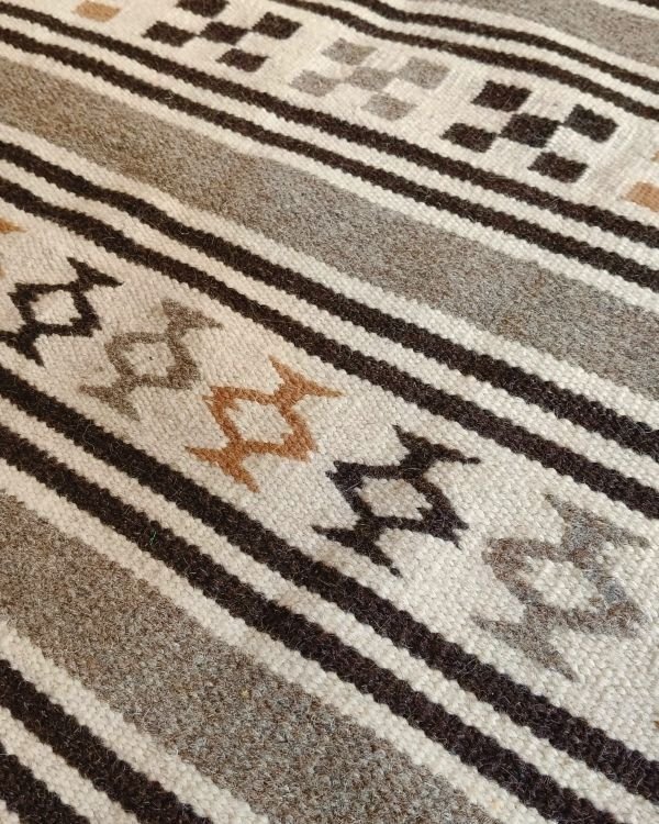 Kharad Dhurrie from Kutch with Geometric Motifs- (KDKM0001) - Image 4