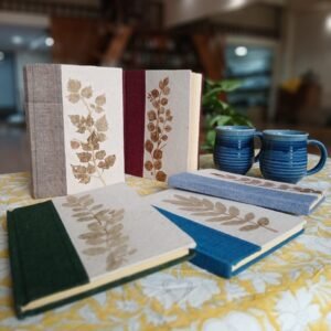 Pretty Leaf Notebooks made by Heat Pressing Natural Leaves -(PLNM0002)