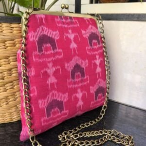 Odisha Ikat Embroidered Sling Purse – (ODIP0006)