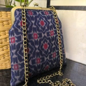 Odisha Ikat Embroidered Sling Purse – (ODIP0005)