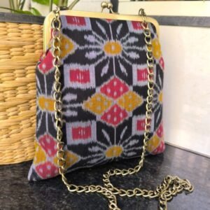 Odisha Ikat Embroidered Sling Purse – (ODIP0004)
