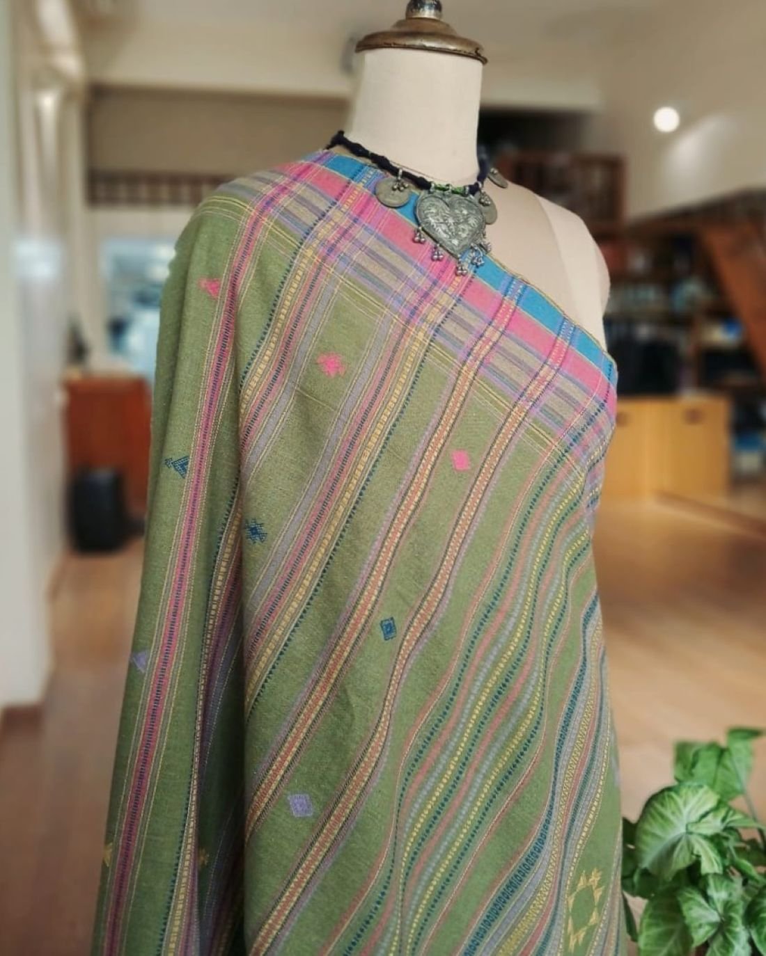 Bhujodi Saree handwoven in Kala Cotton – (BHUJ1028) - Image 7