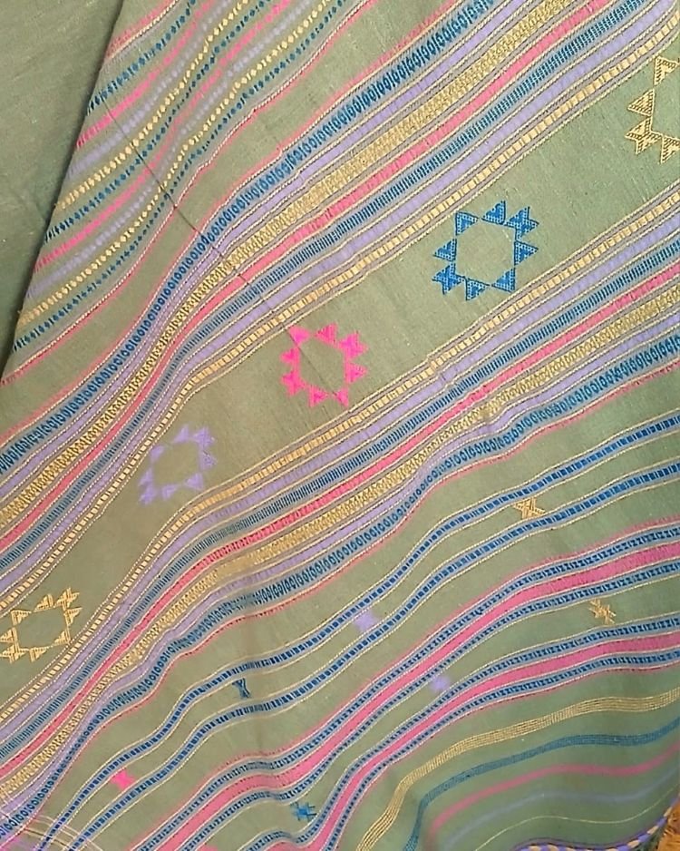 Bhujodi Saree handwoven in Kala Cotton – (BHUJ1028) - Image 8
