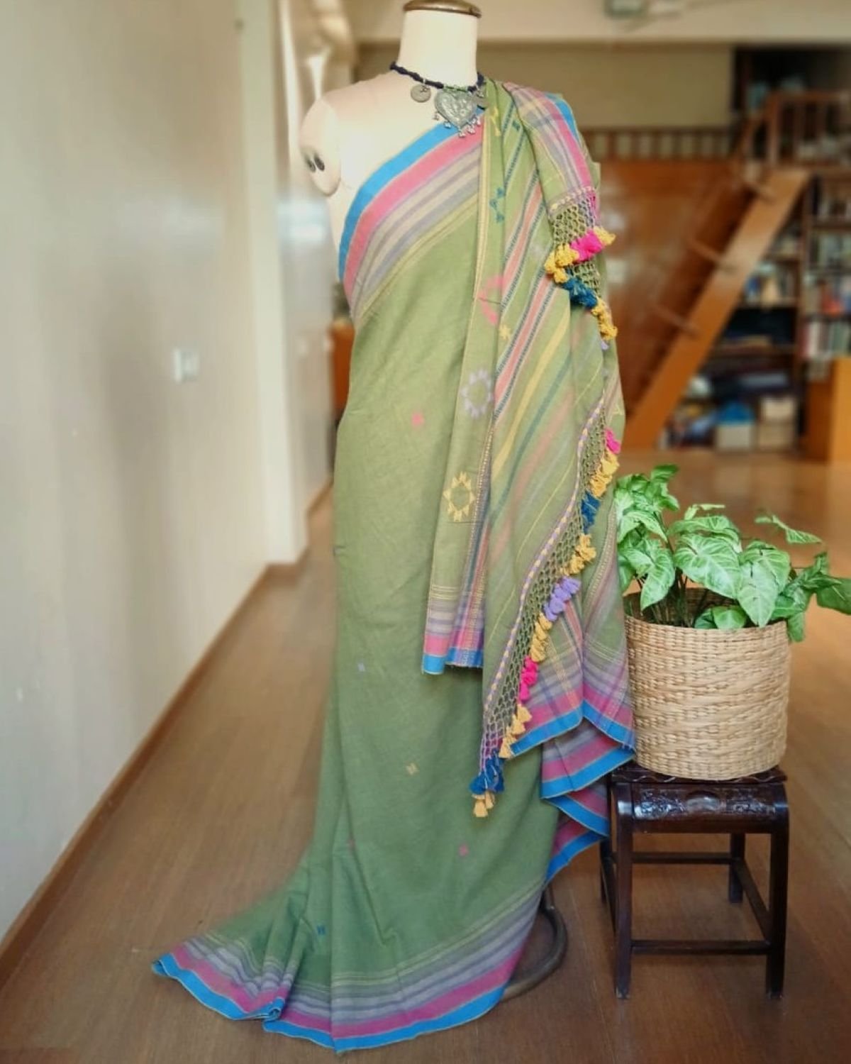 Bhujodi Saree handwoven in Kala Cotton – (BHUJ1028)