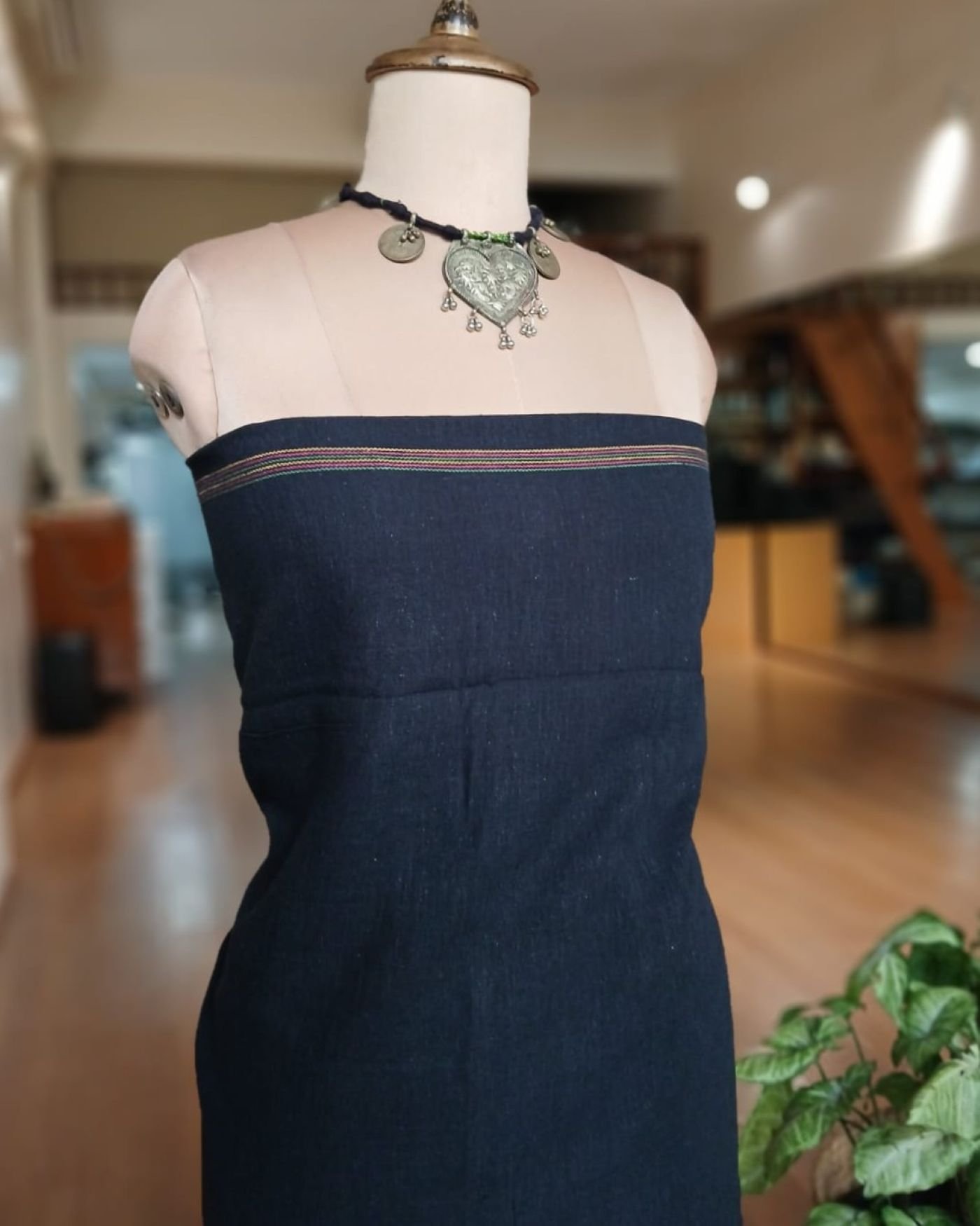 Bhujodi Saree handwoven in Kala Cotton – (BHUJ1030) - Image 9