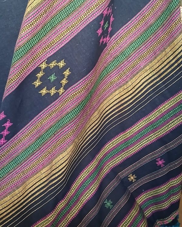 Bhujodi Saree handwoven in Kala Cotton – (BHUJ1030) - Image 5