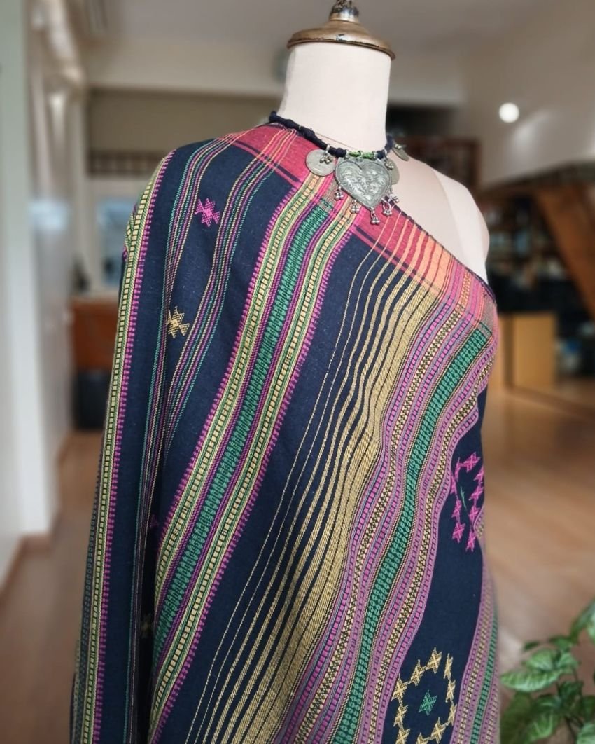 Bhujodi Saree handwoven in Kala Cotton – (BHUJ1030) - Image 8