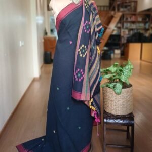 Bhujodi Saree handwoven in Kala Cotton – (BHUJ1030)