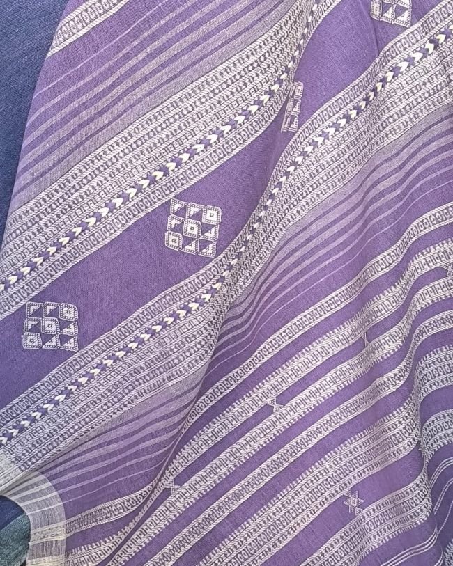 Bhujodi Saree handwoven in Kala Cotton – (BHUJ1035) - Image 6