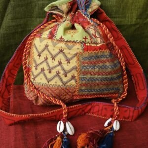Patchwork Embroidered Drawstring Bag - (PEDB0014)