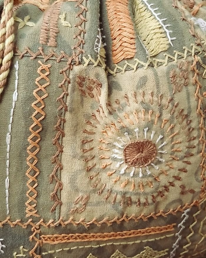 Patchwork Embroidered Drawstring Bag - (PEDB0016) - Image 3