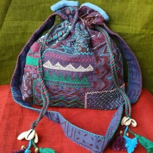 Patchwork Embroidered Drawstring Bag - (PEDB0017)