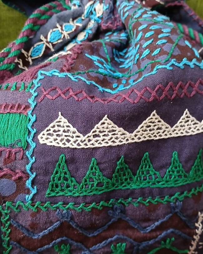 Patchwork Embroidered Drawstring Bag - (PEDB0017) - Image 3