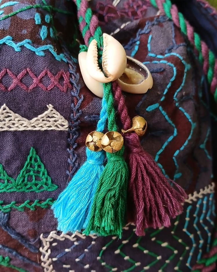 Patchwork Embroidered Drawstring Bag - (PEDB0017) - Image 4