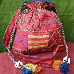 Patchwork Embroidered Drawstring Bag - (PEDB0002)
