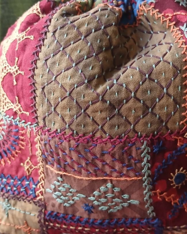 Patchwork Embroidered Drawstring Bag - (PEDB0009) - Image 3