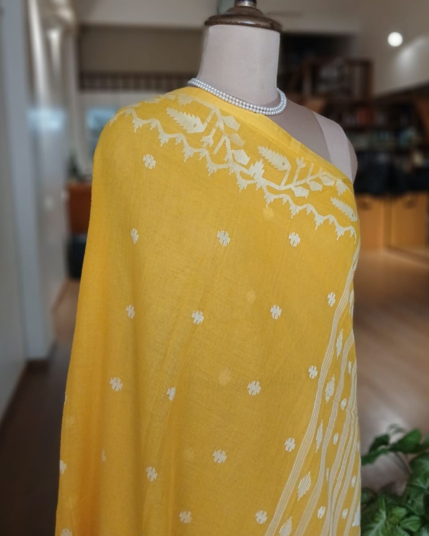 Soft Cotton Jamdani Handweave from Phulia – (JCHS1009) - Image 6