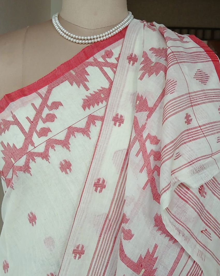 Soft Cotton Jamdani Handweave from Phulia – (JCHS1013)