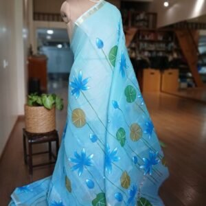Handpainted Saree on Kota Doria – (HPKD0017)