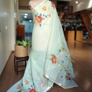 Handpainted Saree on Kota Doria - (HPKD0012)