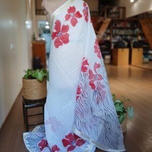 Handpainted Saree on Kota Doria – (HPKD0015)