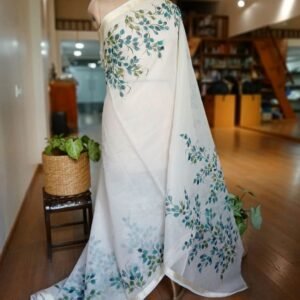 Handpainted Saree on Kota Doria - (HPKD0013)