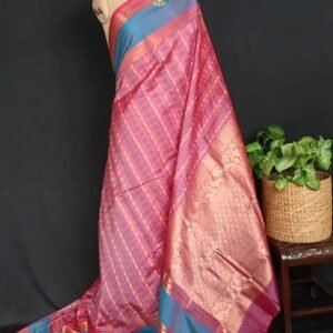 Silk-Cotton Kanchi Handweave with Zari - (SCHZ0026)