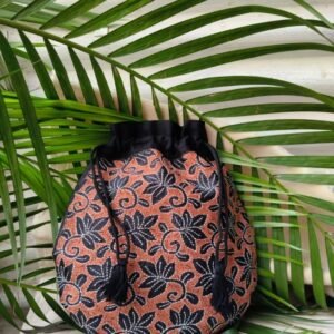 Tussar Silk Kantha Batua - (TSKB0006)