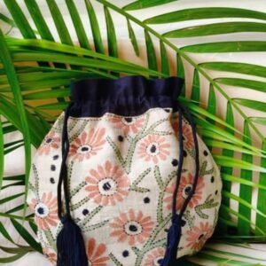 Tussar Silk Kantha Batua - (TSKB0002)