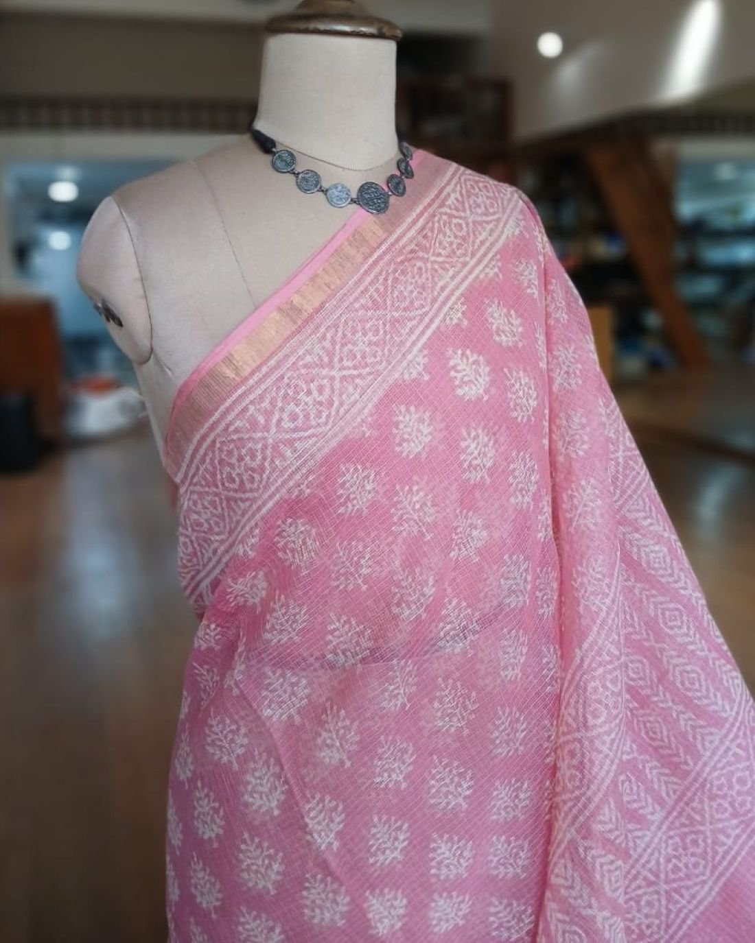 Kota Doria Cotton Saree – (KDCS1044) - Image 3