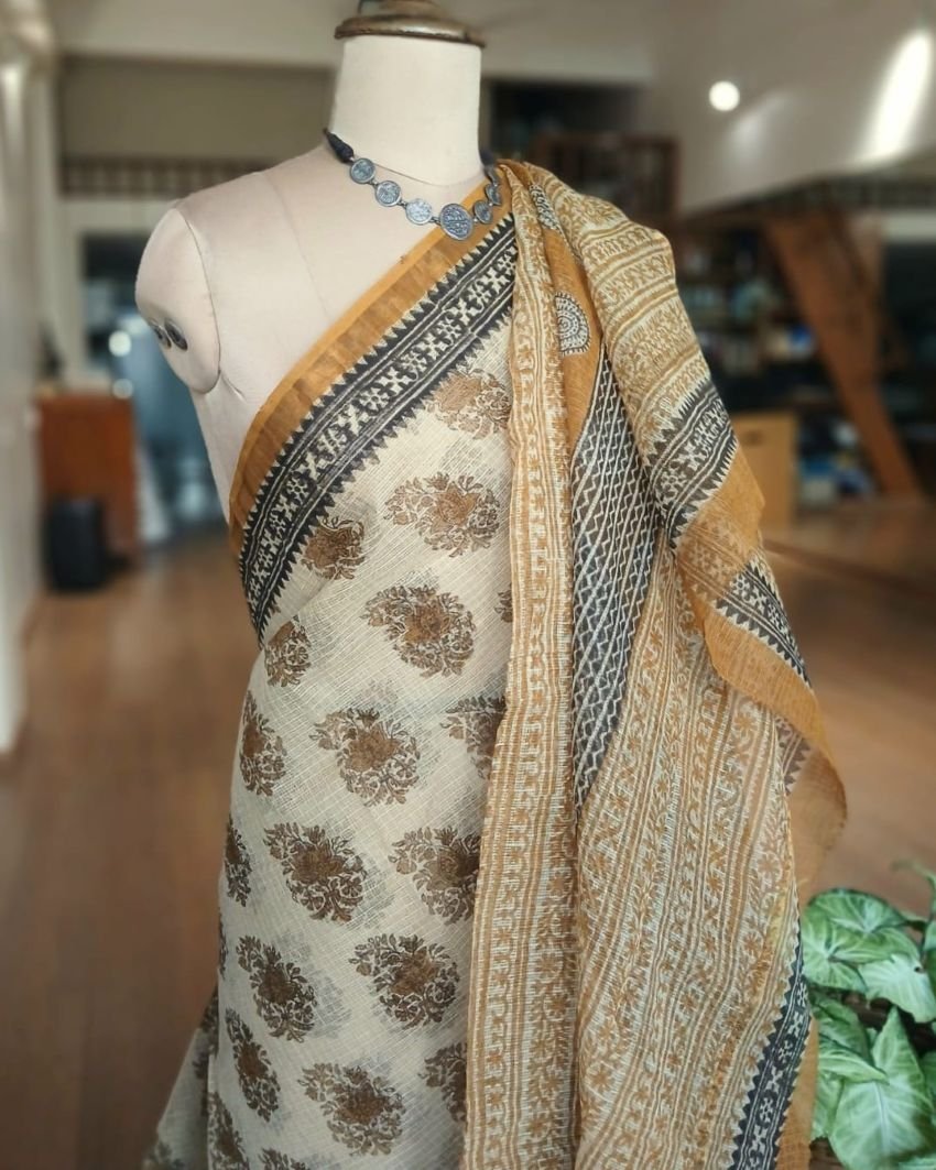 Kota Doria Cotton Saree – (KDCS1046) - Image 6