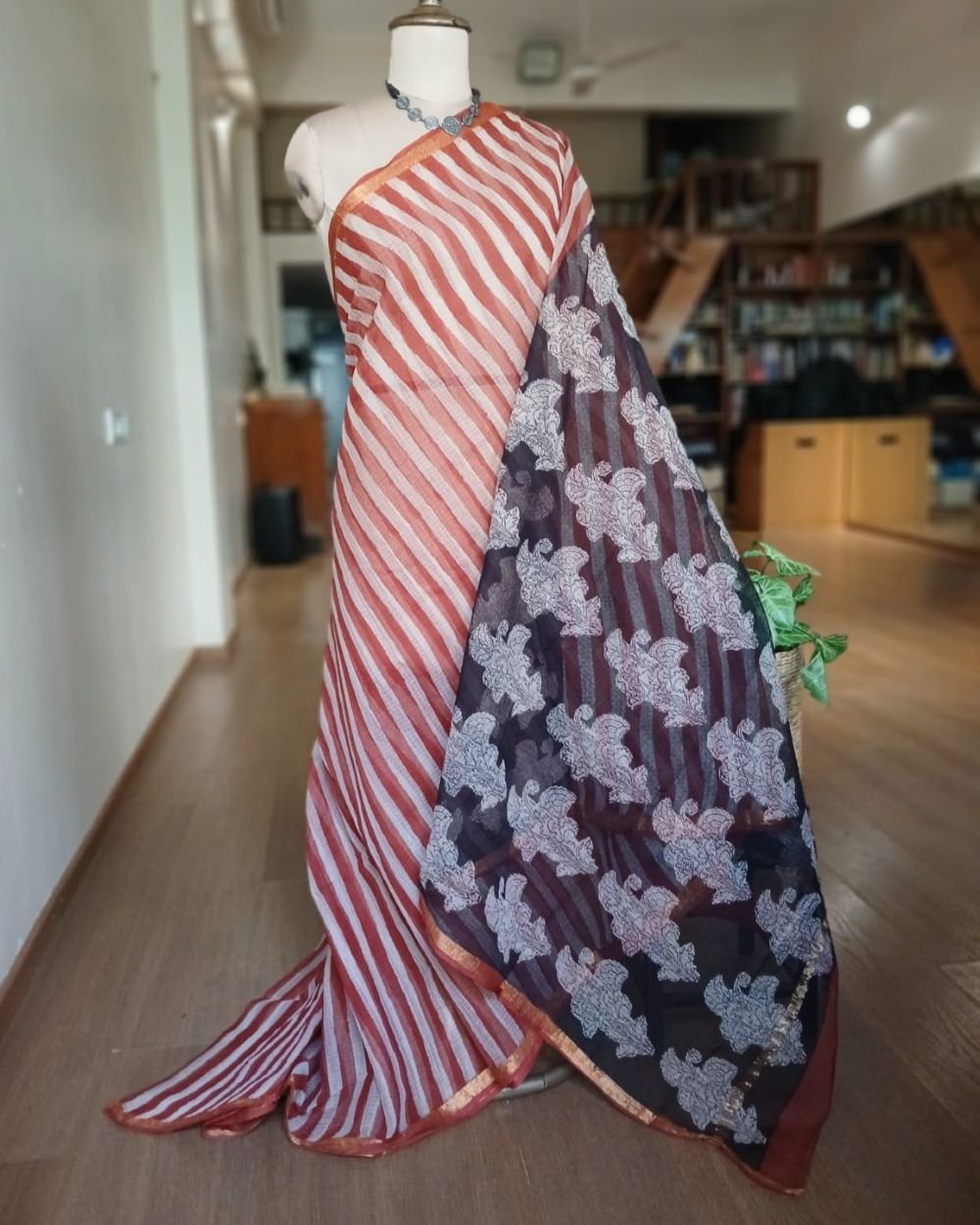 Kota Doria Cotton Saree – (KDCS1048) - Image 2