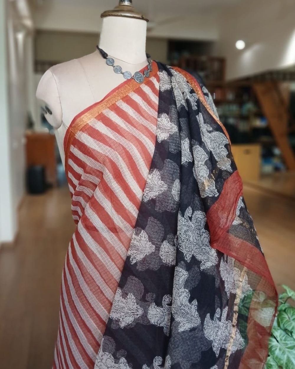 Kota Doria Cotton Saree – (KDCS1048) - Image 5