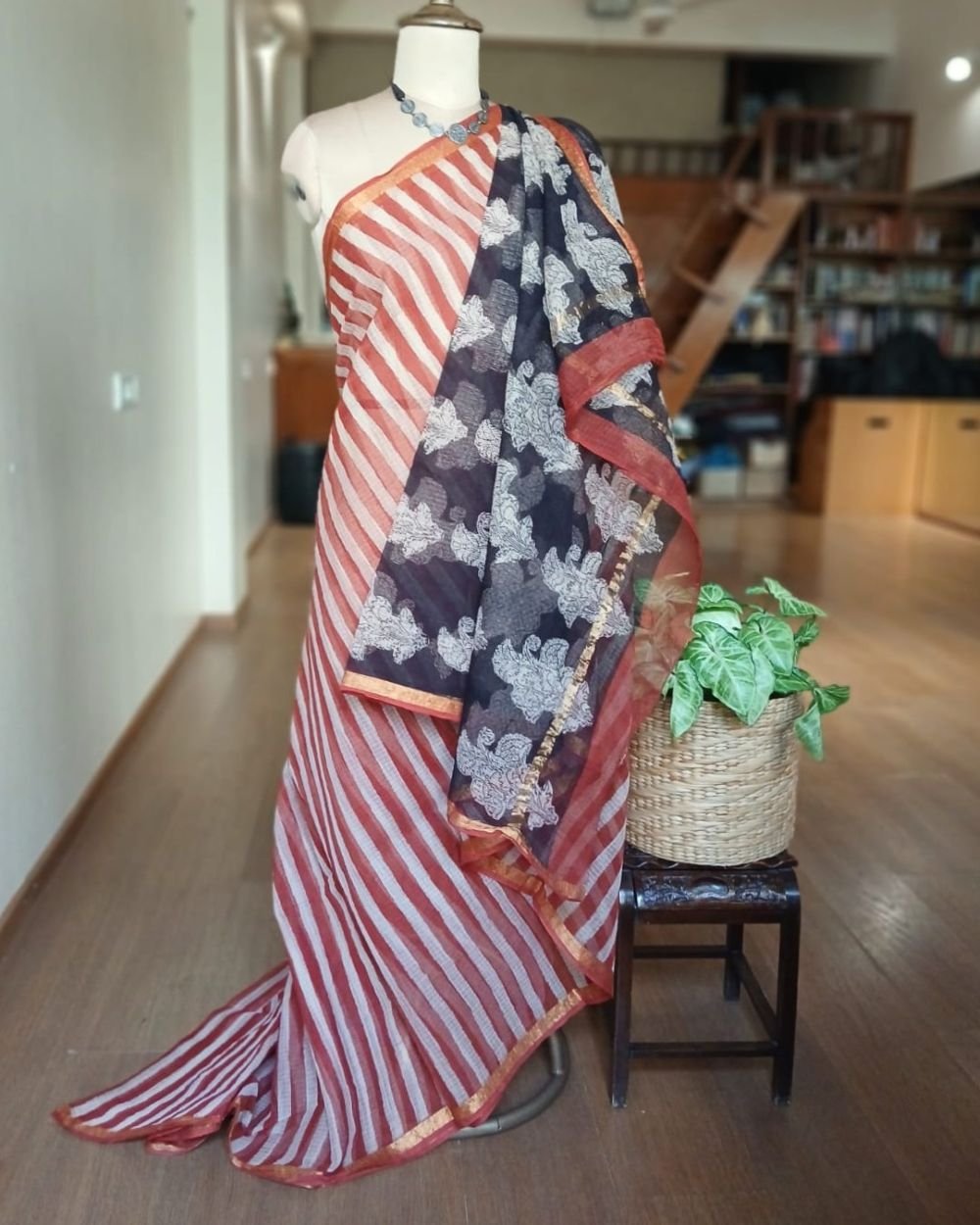 Kota Doria Cotton Saree – (KDCS1048) - Image 6