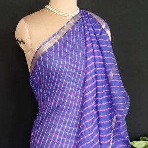 Hand tie-dye Leheriya on Kota Silk (HTKS0076)