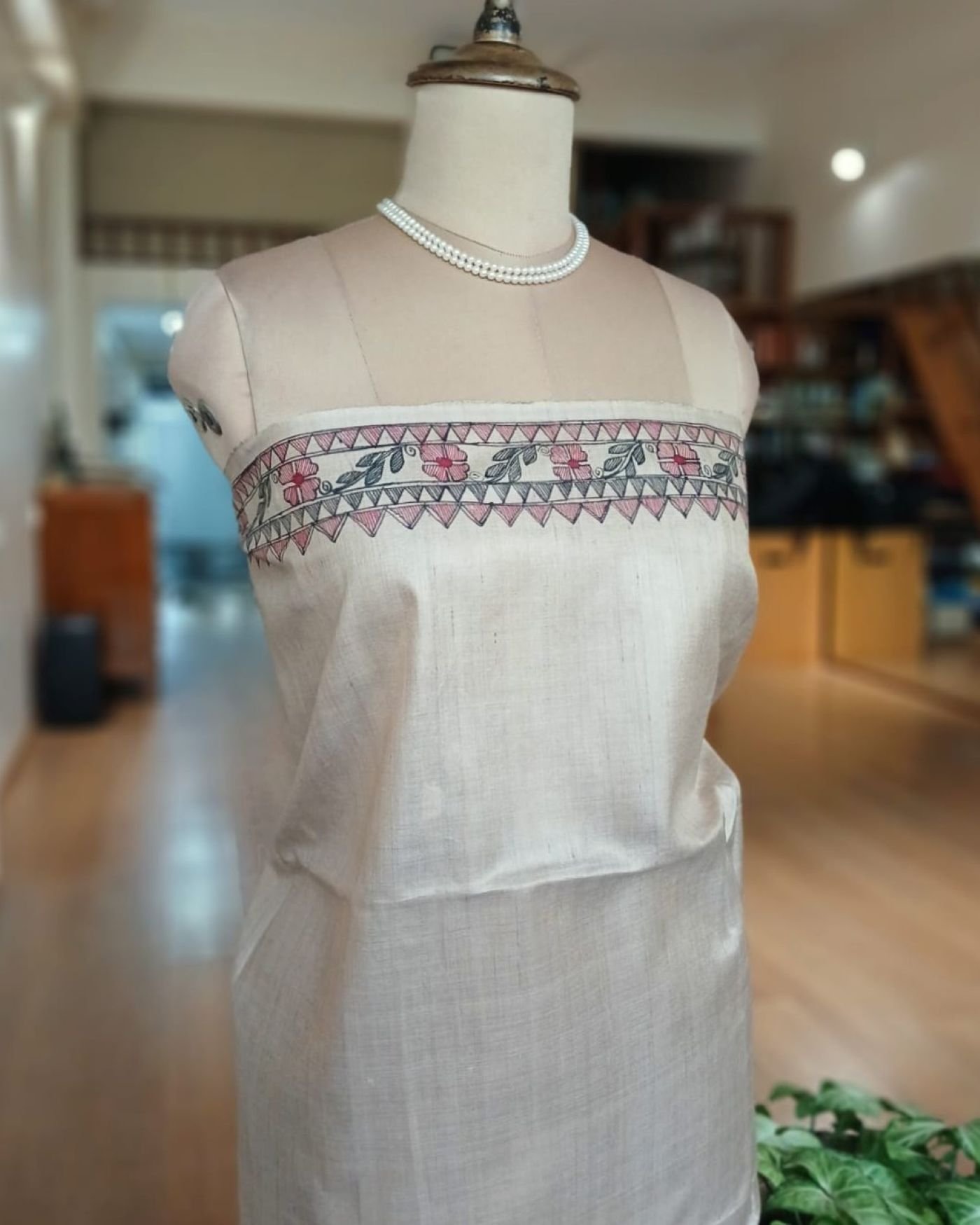 Madhubani on Tussar Silk – (MADT0035) - Image 12