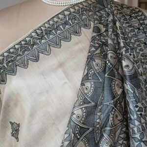 Madhubani on Tussar Silk – (MADT0039)