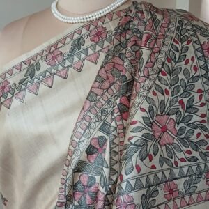 Madhubani on Tussar Silk – (MADT0035)