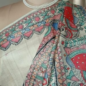 Madhubani on Tussar Silk – (MADT0036)