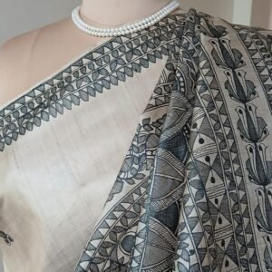 Madhubani on Tussar Silk – (MADT0037)