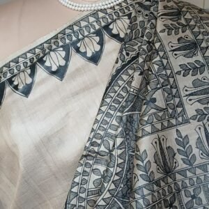 Madhubani on Tussar Silk – (MADT0038)
