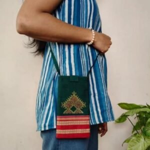 Kasuti Embroidered Mobile Phone Sling Bag -(KSMS0016)